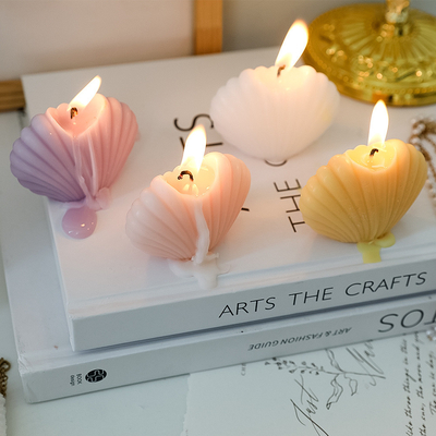 Os ornamento Shell Aromatherapy Soy Wax Creative do cubo do OEM do INS da CASA do AROMA Scented velas para a decoração da casa do presente de aniversário