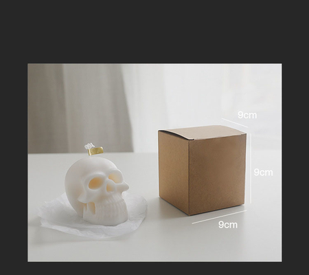 Vela Scented dada forma do ofício da cera da soja da novidade da marca própria da fragrância da decoração da casa de Dia das Bruxas crânio por atacado