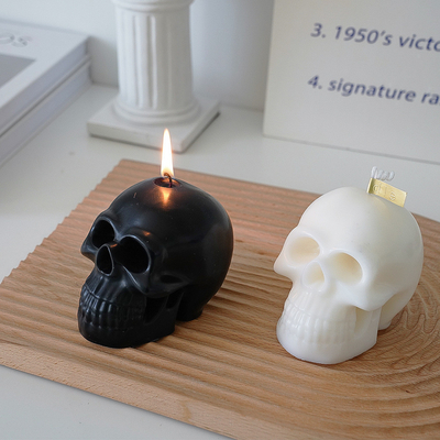 Da cera criativa da soja da decoração da casa de Dia das Bruxas o crânio feito a mão Scented velas