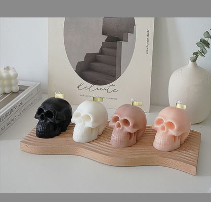 Da cera criativa da soja da decoração da casa de Dia das Bruxas o crânio feito a mão Scented velas