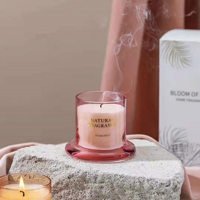 A cera grande feita sob encomenda do tamanho de Rose Amber Ebony Fresh Spring Cream Coffee da etiqueta do estoque Scented velas no frasco com tampa de Bell
