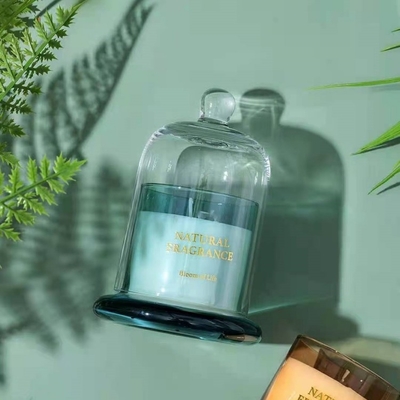 A cera grande feita sob encomenda do tamanho de Rose Amber Ebony Fresh Spring Cream Coffee da etiqueta do estoque Scented velas no frasco com tampa de Bell