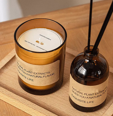 A cera feita sob encomenda luxuosa da soja da aromaterapia da marca própria da CASA do AROMA Scented a pálete de madeira M de Reed Diffusers Gift Set With das velas