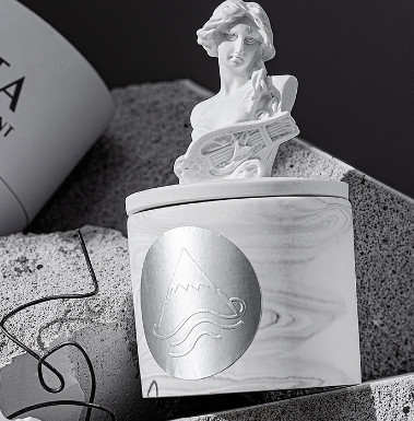 Vela Scented feito a mão George David COS Plaster Gypsum Sculpture da fragrância