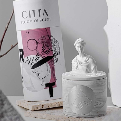 Vela Scented feito a mão George David COS Plaster Gypsum Sculpture da fragrância