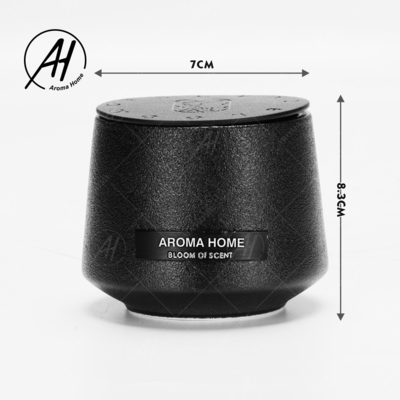 Matte Glass Jar Soy Wax preto Scented a marca própria feita sob encomenda das velas da casa do aroma
