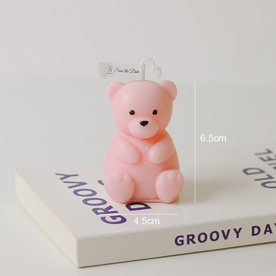 A vela de assento bonito do parafuso do bolo da aromaterapia do urso da decoração do artesanato Scented