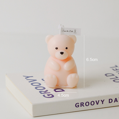 A vela de assento bonito do parafuso do bolo da aromaterapia do urso da decoração do artesanato Scented