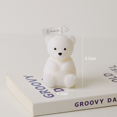 A vela de assento bonito do parafuso do bolo da aromaterapia do urso da decoração do artesanato Scented