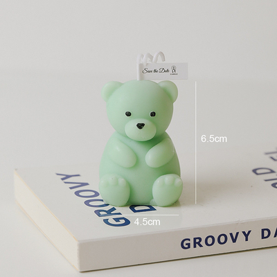 A vela de assento bonito do parafuso do bolo da aromaterapia do urso da decoração do artesanato Scented