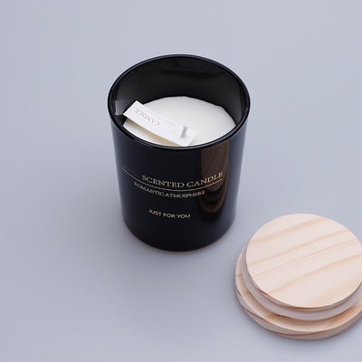 Velas Scented luxuosas por atacado da cera da soja com a caixa de presente de madeira da tampa