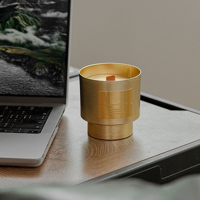 Aromaterapia cerâmica da luz da região selvagem do copo de Tin Can Candle Black Frosted da cera da soja