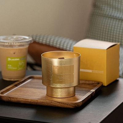 Aromaterapia cerâmica da luz da região selvagem do copo de Tin Can Candle Black Frosted da cera da soja