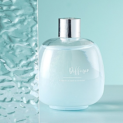 Vara fresca Reed Diffuser Essential Oil Sets da fibra da tampa da tira da garrafa de vidro da bolha do verão