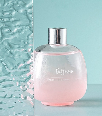 Vara fresca Reed Diffuser Essential Oil Sets da fibra da tampa da tira da garrafa de vidro da bolha do verão