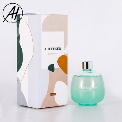 Vara fresca Reed Diffuser Essential Oil Sets da fibra da tampa da tira da garrafa de vidro da bolha do verão
