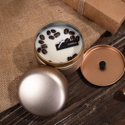 A cera da soja personalizou o evento de creme de Bean Tin Votive Scented Candles For do café