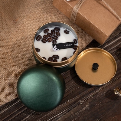 A cera da soja personalizou o evento de creme de Bean Tin Votive Scented Candles For do café