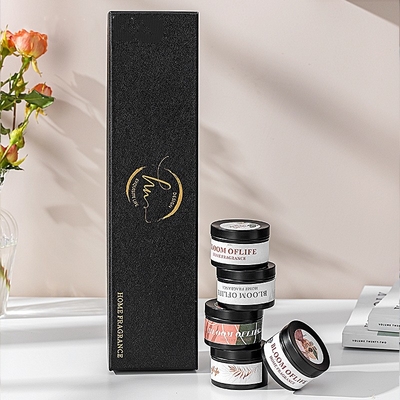 O presente da vela do frasco da decoração ajustou o curso 100% da cera da soja Tin Scented Candle 5pcs/Set