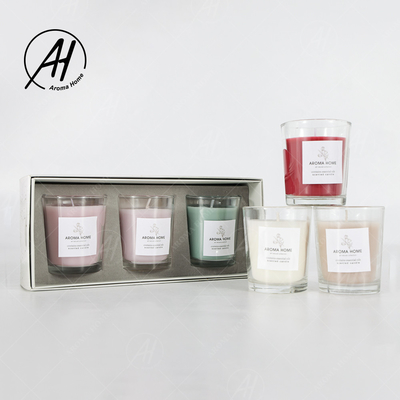 Grupo colorido 5.5OZ 3PCS do presente da vela do perfume da cera de Mini Home Glass Jar Soy do partido da aromaterapia
