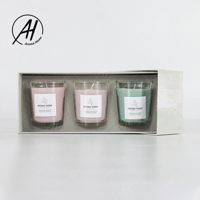 Grupo colorido 5.5OZ 3PCS do presente da vela do perfume da cera de Mini Home Glass Jar Soy do partido da aromaterapia