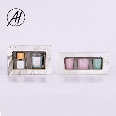 Grupo colorido 5.5OZ 3PCS do presente da vela do perfume da cera de Mini Home Glass Jar Soy do partido da aromaterapia