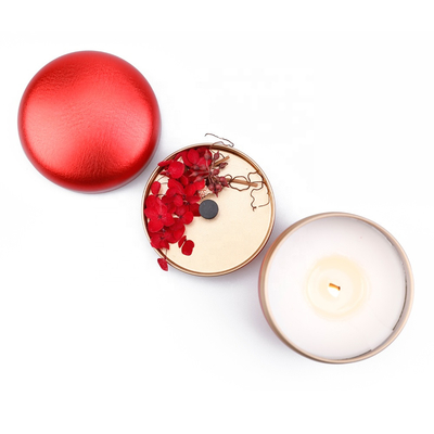 As ofertas do casamento secaram a fragrância Tin Scented Candle Handmade da flor