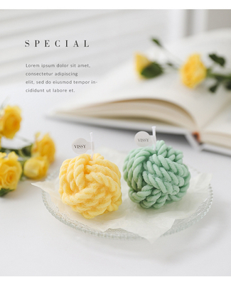 A bola de lã pequena do fio da vela da aromaterapia feito a mão de Diy do ponto deu forma a Art Candles