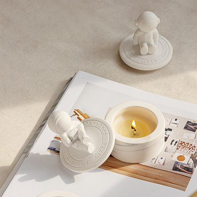 Emplastre o astronauta Velas Healing Crystal Aromatherapy Scented Candle do espaço