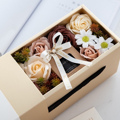 Da cera de vidro da soja do frasco de Brown da flor da planta grupo Scented personalizado luxuoso do presente da vela