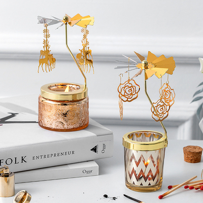 O óleo essencial da cera da soja da aromaterapia da casa Scented o carrossel estrelado do círculo do céu das velas