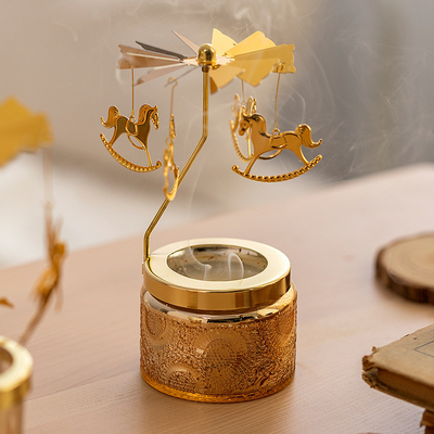 O óleo essencial da cera da soja da aromaterapia da casa Scented o carrossel estrelado do círculo do céu das velas