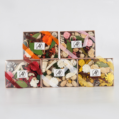 Da fragrância colorida da marca própria do algodão da flor pot-pourri eterno secado para o presente do grupo da casa