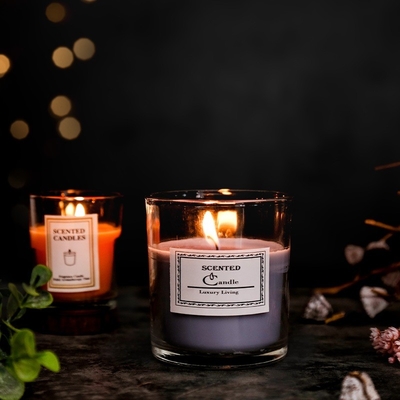 Da cera Scented nórdica da soja da fragrância do Ins da aromaterapia velas claras do frasco com caixa de presente
