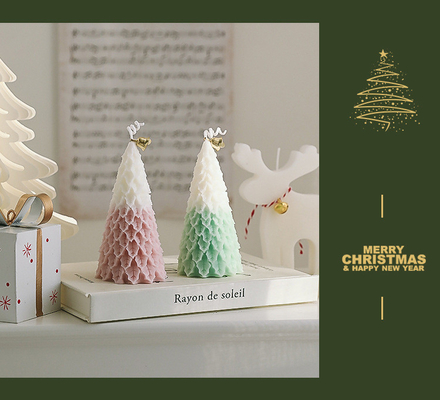 Da cera luxuosa por atacado da soja da novidade da forma da árvore de Natal da CASA do AROMA vela Scented