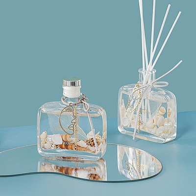 O oceano original do recipiente da tampa de caixa de presente das garrafas Scented o óleo Reed Diffuser de vidro