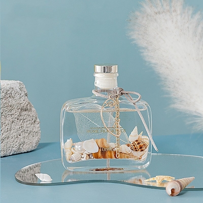 O oceano original do recipiente da tampa de caixa de presente das garrafas Scented o óleo Reed Diffuser de vidro