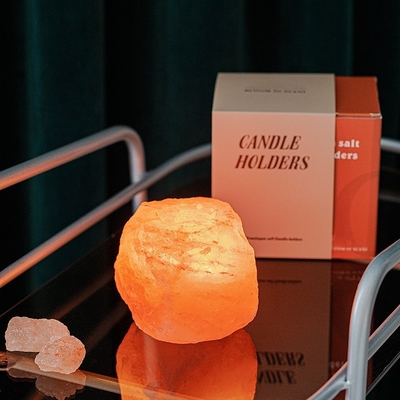 Castiçal de Crystal Stone Rock Lamp Set 4 Tealight da aromaterapia para o casamento