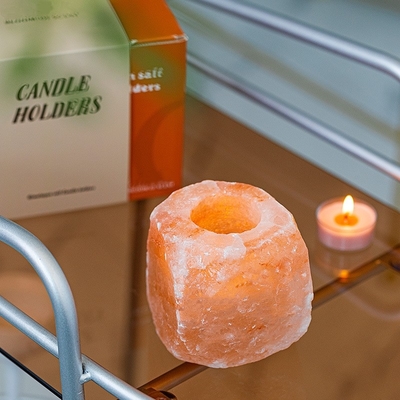 Castiçal de Crystal Stone Rock Lamp Set 4 Tealight da aromaterapia para o casamento