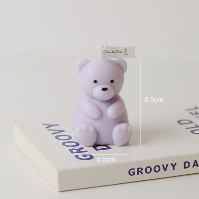 O aniversário Handcraft a decoração Teddy Bear Shaped Candle Scented feito a mão