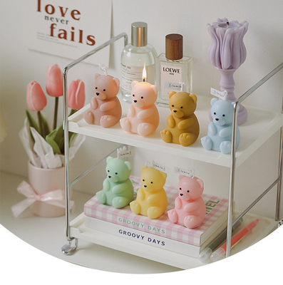 O aniversário Handcraft a decoração Teddy Bear Shaped Candle Scented feito a mão