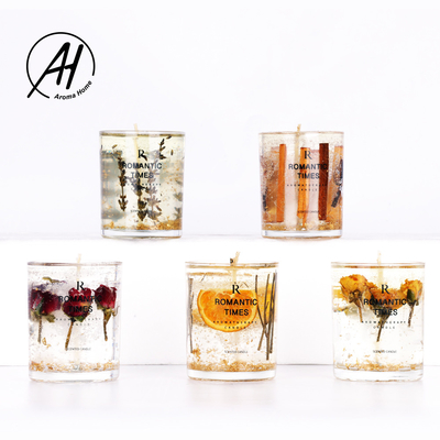 Estilo popular flor real personalizada Jelly Cup Wax da caixa de presente da aromaterapia