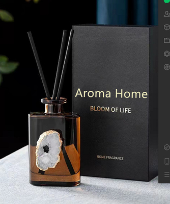 A CASA Amber Crystal Essential Oil Reed Diffuser do AROMA ajusta 180ml para o quarto