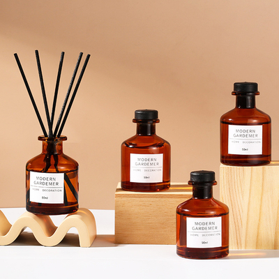 O vidro personalizado engarrafa o perfume Reed Diffuser 50ML do hotel da decoração da casa