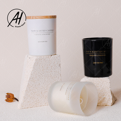 Cera 100% branca preta da soja do óleo essencial da vela de Matte Glass Jar Spa Scented