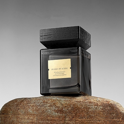 Óleo essencial da aromaterapia livre ocidental do fogo da garrafa do quadrado de Moss Air Fragrance Wood Cover