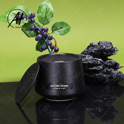 As embarcações Scented personalizadas da vela cimentam frascos pretos concretos para velas