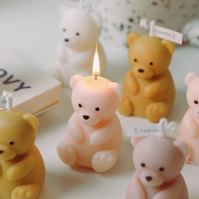 A CASA DIY Teddy Bear Shaped Scented Candle bonito do AROMA personalizou