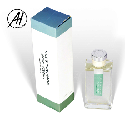 Varas Reed Diffuser 100ML do refrogerador de ar do óleo da garrafa de vidro do hotel com caixa de empacotamento