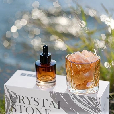 Frasco de vidro 30ml 260g Velas Cristalinas Perfumadas Conjunto de Presente Luxo Difusor de Cana